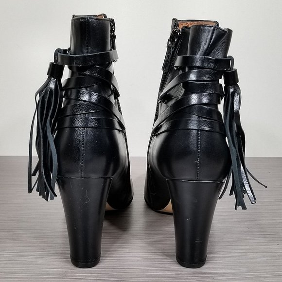 Halogen 'Sadee' Side Zip Bootie, Black Leather, Womens Size 7.5 - Picture 5 of 10